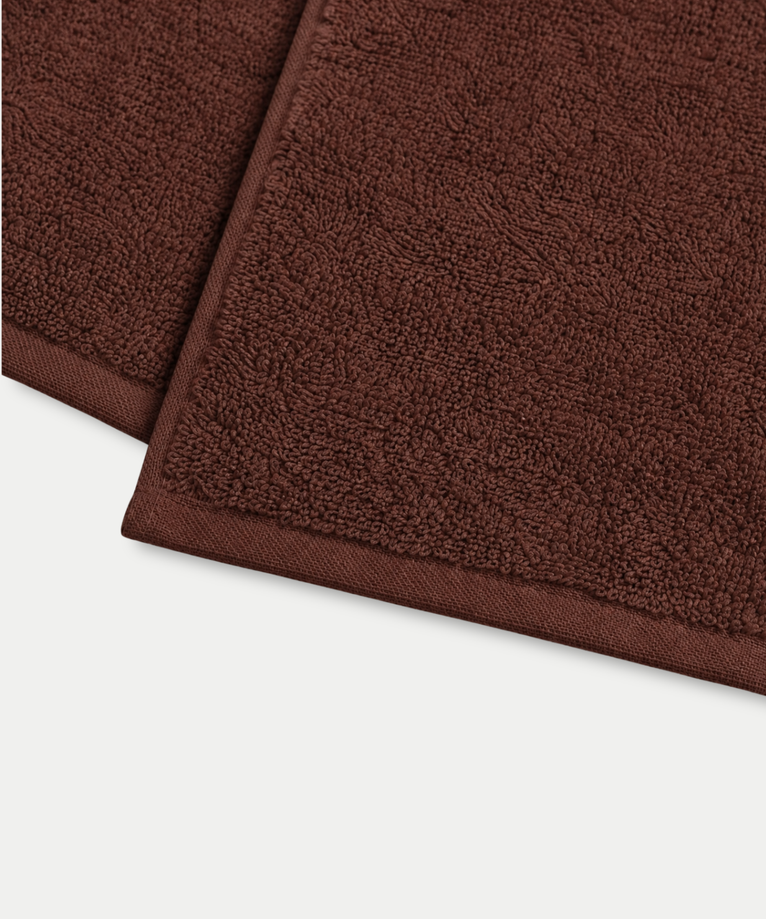 Guest towel zero-twist cotton 30x30 cm (4 pcs) | Chestnut