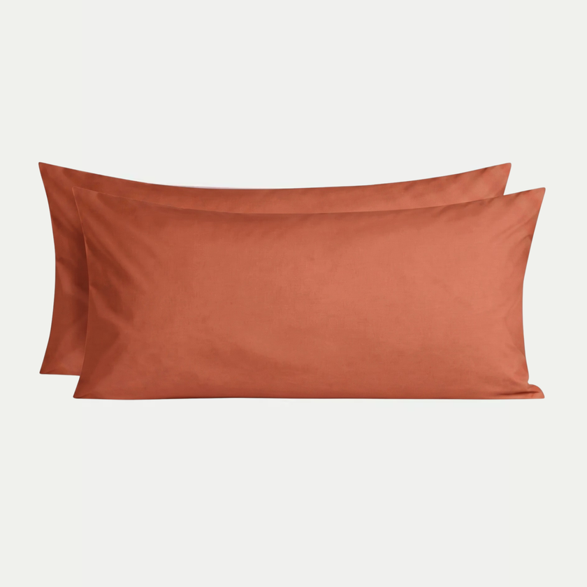 Set of 2 Pillowcases Egyptian Cotton 400TC Percale | Solterra
