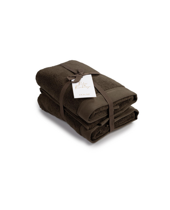 DOUXE Hotel Towel - 50x100 cm - Zero Twist (2 pcs) - Chocolate