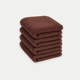 Guest towel zero-twist cotton 30x30 cm (4 pcs) | Chestnut