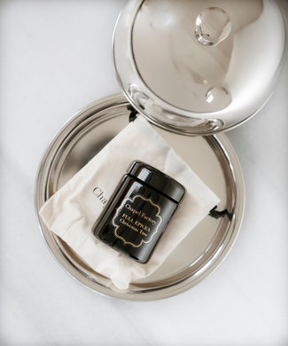 Chapel Factory Scented candle - Full Epicea - Christmas Tree Christmas Candle from Chapel Factory - FULL EPICEA in hotel cloche, zoomed-in shot