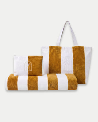 DOUXE Beach Essentials Set Mustard DOUXE Beach Essentials Set Mustard