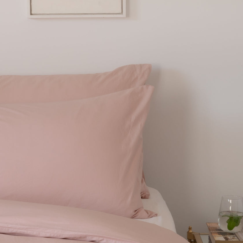 Egyptian cotton pillowcase | Douxe Percal Cotton | Pink
