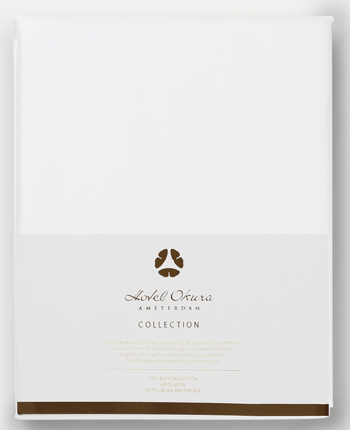 Okura Duvet Cover Egyptian Cotton 600TC sateen | White |Outlet