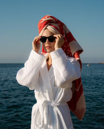 Bathrobe Waffle White Bathrobe Waffle White