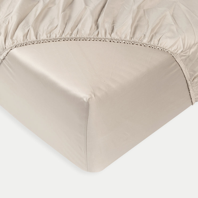 Fitted Sheet Egyptian Cotton Sateen 400TC | Champagne