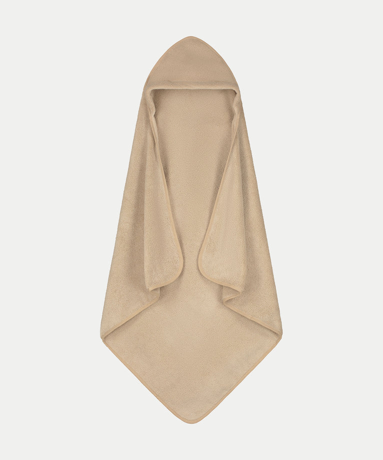 Baby Hooded Towel zero-twist cotton | Latte