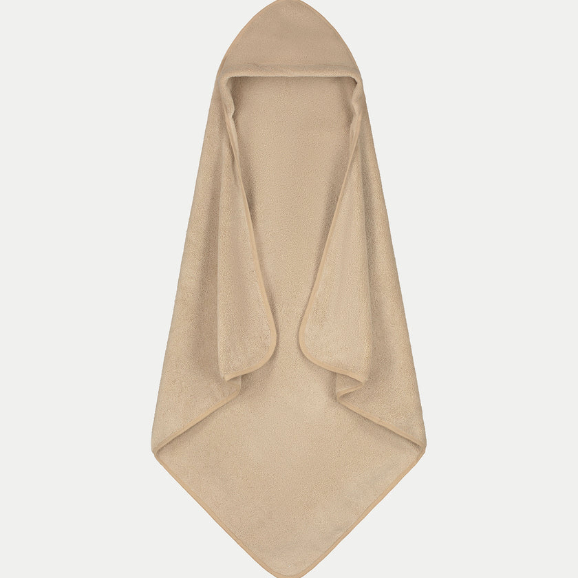 Baby Hooded Towel zero-twist cotton | Latte