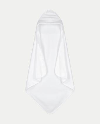 Baby Hooded Towel zero-twist cotton | White Baby Hooded Towel zero-twist cotton | White