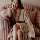 Bathrobe zero-twist cotton | Latte