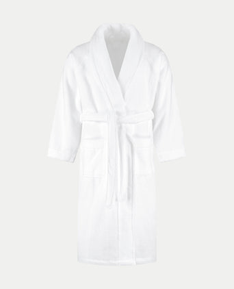 Bathrobe zero-twist cotton | White Bathrobe zero-twist cotton | White