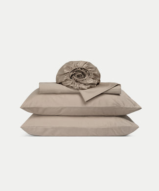 Duvet Cover Set & Fitted Sheet Egyptian Cotton Sateen | Champagne Duvet Cover Set & Fitted Sheet Egyptian Cotton Sateen | Champagne