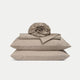 Duvet Cover Set + Fitted Sheet Egyptian Cotton Sateen | Champagne