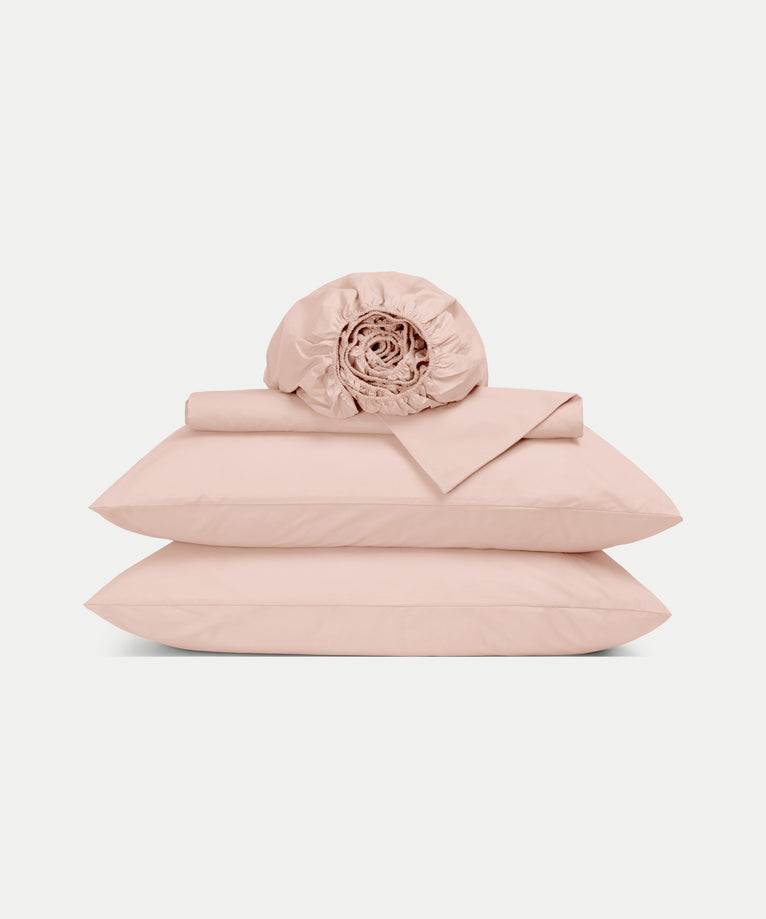 Dekbedovertrekset & Hoeslaken Percal Blush Pink