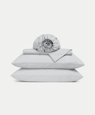 Duvet Cover Set & Fitted Sheet Percale | Silver Grey Duvet Cover Set & Fitted Sheet Percale | Silver Grey