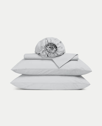 Duvet Cover Set & Fitted Sheet Percale | Silver Grey Duvet Cover Set & Fitted Sheet Percale | Silver Grey
