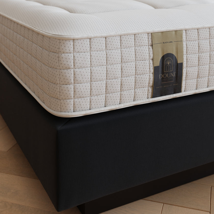 DOUXE Black Label Boxspring + Black Label Mattress | Jet Black