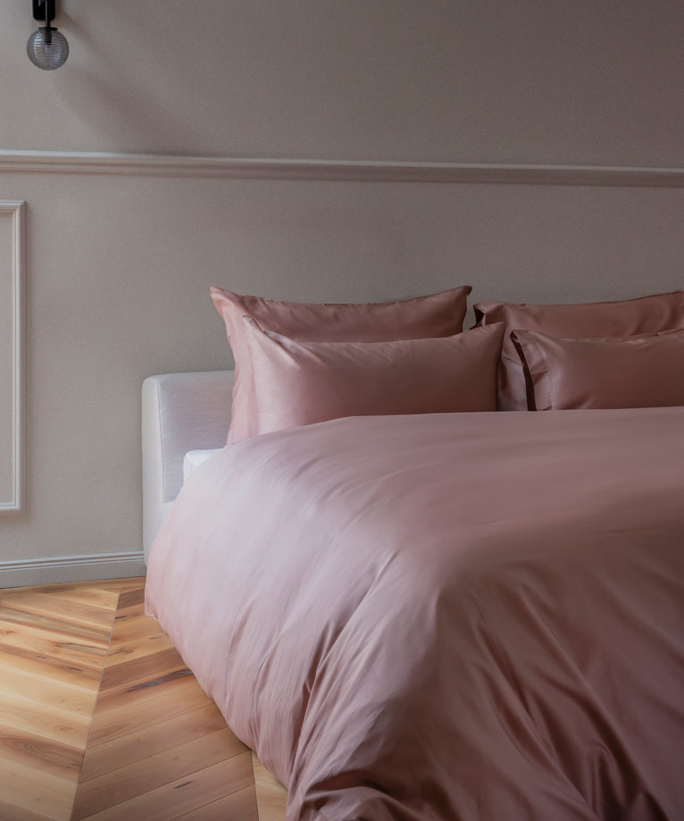 Duvet Cover Set Egyptian Cotton Sateen 400TC | Blush Pink