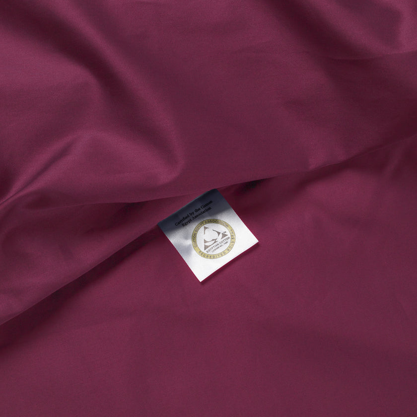 DOUXE Duvet Cover Set Egyptian Cotton Sateen 400TC | Burgundy | Limited Edition