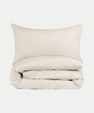 Duvet Cover Set Egyptian Cotton Percale 400 TC | Chalk White Duvet Cover Set Egyptian Cotton Percale 400 TC | Chalk White