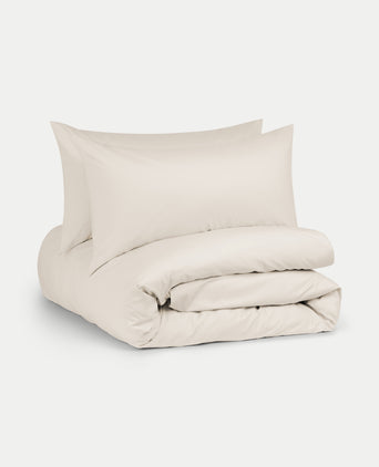 Duvet Cover Set Egyptian Cotton Percale 400 TC | Chalk White Duvet Cover Set Egyptian Cotton Percale 400 TC | Chalk White