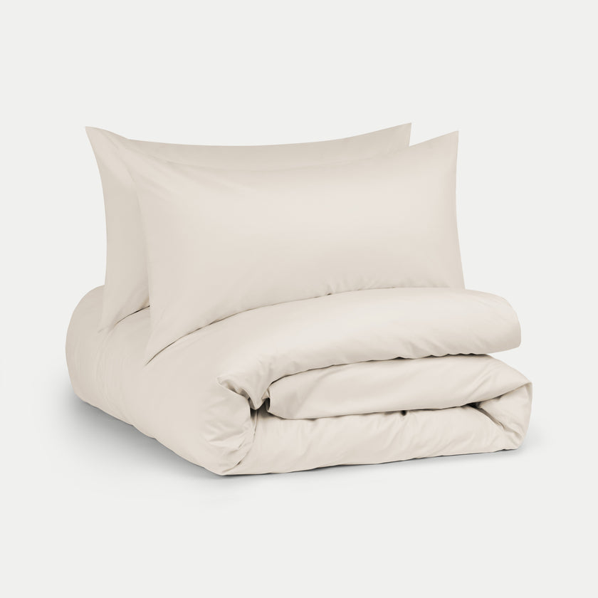 Duvet Cover Set Egyptian Cotton Percale 400 TC | Chalk White
