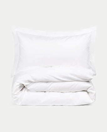 Conservatorium Hotel Duvet Cover Set Egyptian Cotton Percale 400TC | White Conservatorium Hotel Duvet Cover Set Egyptian Cotton Percale 400TC | White