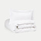 Duvet Cover Set Egyptian Cotton Percale 400TC | White Flange