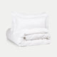 Duvet Cover Set Egyptian Cotton Percale 400TC | White Flange