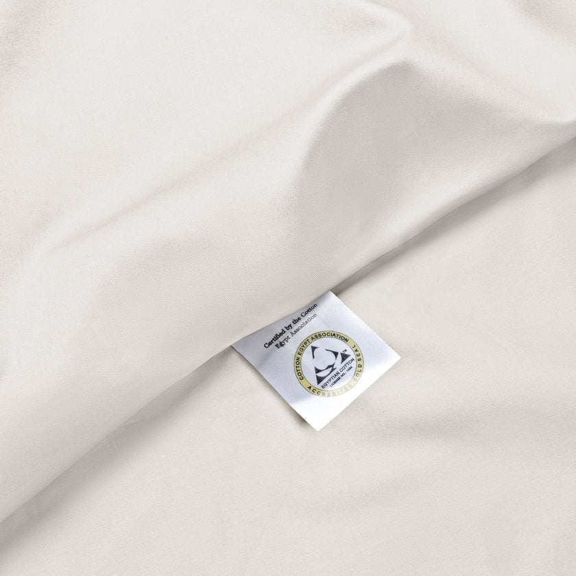 Duvet Cover Set + Fitted Sheet Egyptian Cotton Sateen | Cream