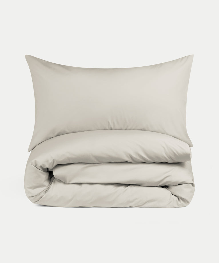Duvet Cover Set Egyptian Cotton Percale 400 TC | Greige