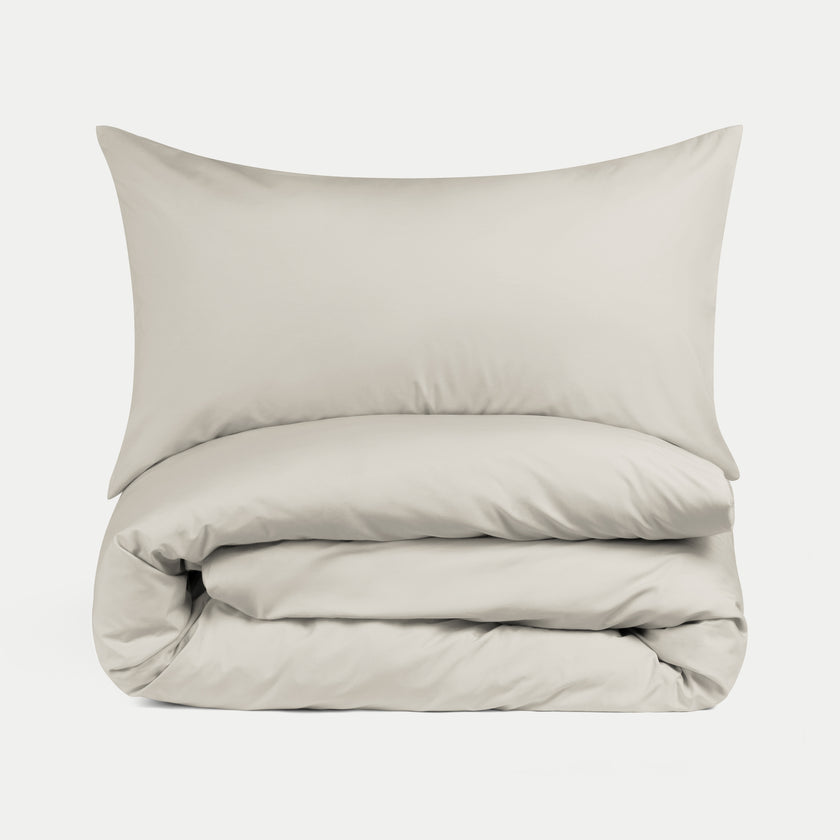 Duvet Cover Set Egyptian Cotton Percale 400 TC | Greige