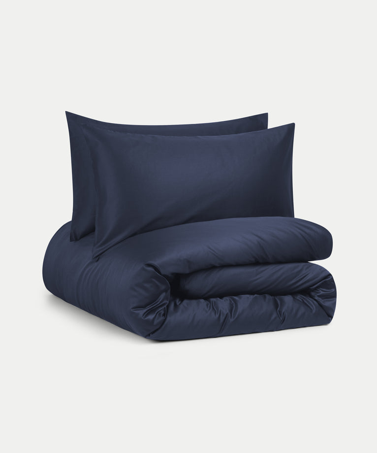 Duvet Cover Set Egyptian Cotton Sateen 400 TC | Harbour Blue
