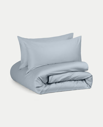 Duvet Cover Set Egyptian Cotton Sateen 400 TC | Misty Blue Duvet Cover Set Egyptian Cotton Sateen 400 TC | Misty Blue
