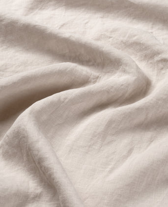 Fitted Sheet 100% Washed Linen | Oat Fitted Sheet 100% Washed Linen | Oat