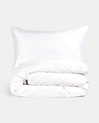 Okura Duvet Cover Set Egyptian Cotton 600TC Sateen | White Okura Duvet Cover Set Egyptian Cotton 600TC Sateen | White