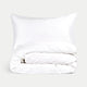 Okura Duvet Cover Set Egyptian Cotton 600TC Sateen | White