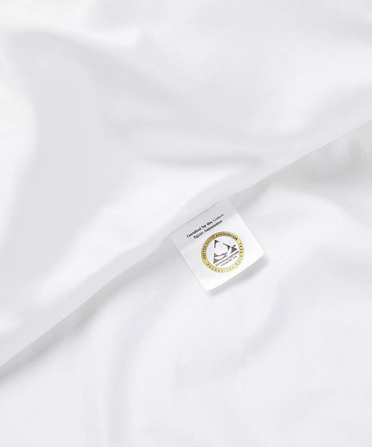 Okura Duvet Cover Set Egyptian Cotton 600TC Sateen | White