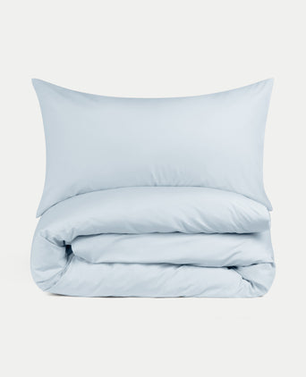 Duvet Cover Set Egyptian Cotton Percale 400 TC | Pastel Blue Duvet Cover Set Egyptian Cotton Percale 400 TC | Pastel Blue