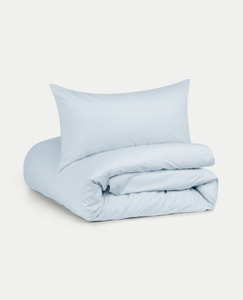 Duvet Cover Set Egyptian Cotton Percale 400 TC | Pastel Blue Duvet Cover Set Egyptian Cotton Percale 400 TC | Pastel Blue