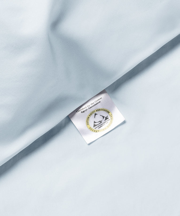 Duvet Cover Set Egyptian Cotton Percale 400 TC | Pastel Blue