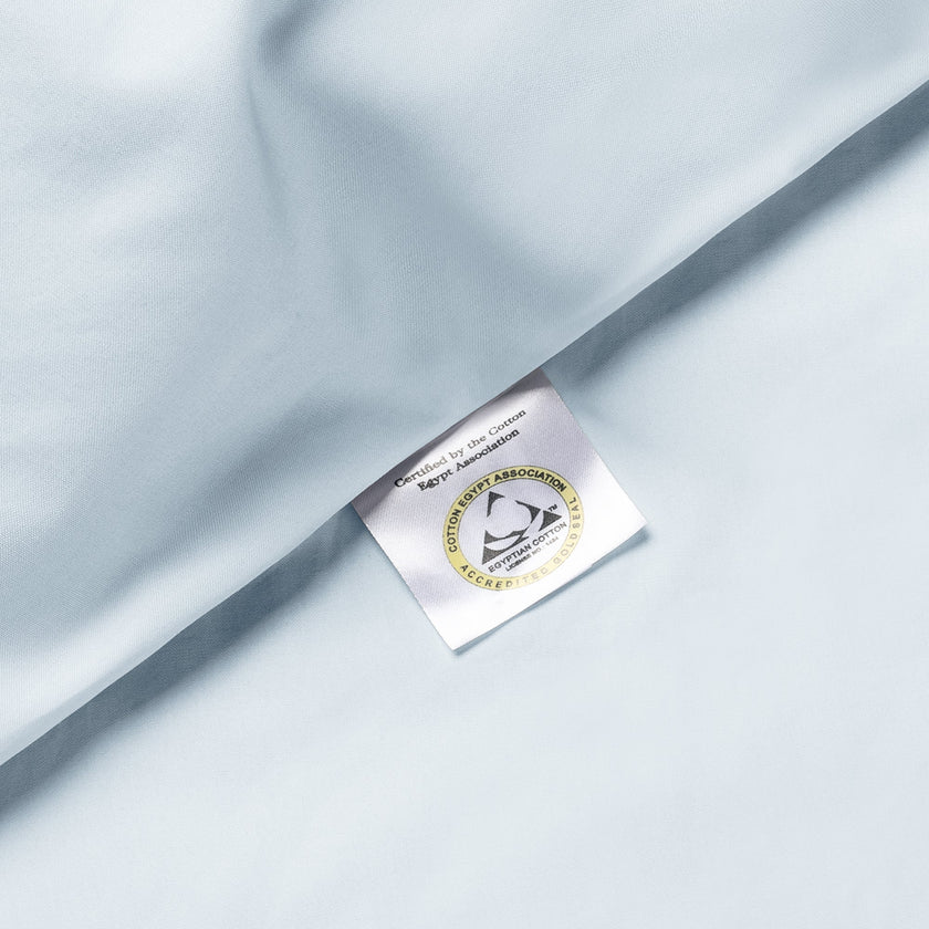 Kids Duvet Cover Egyptian Cotton Percale 400TC Pastel Blue - Petit Hôtel