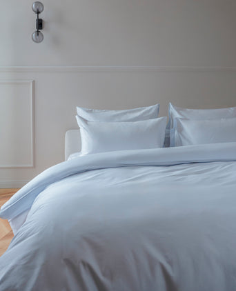 Duvet Cover Set Egyptian Cotton Percale 400 TC | Pastel Blue Duvet Cover Set Egyptian Cotton Percale 400 TC | Pastel Blue