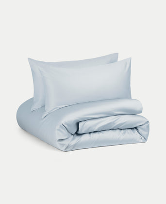 Duvet Cover Set Egyptian Cotton Sateen 400 TC | Pastel Blue Duvet Cover Set Egyptian Cotton Sateen 400 TC | Pastel Blue