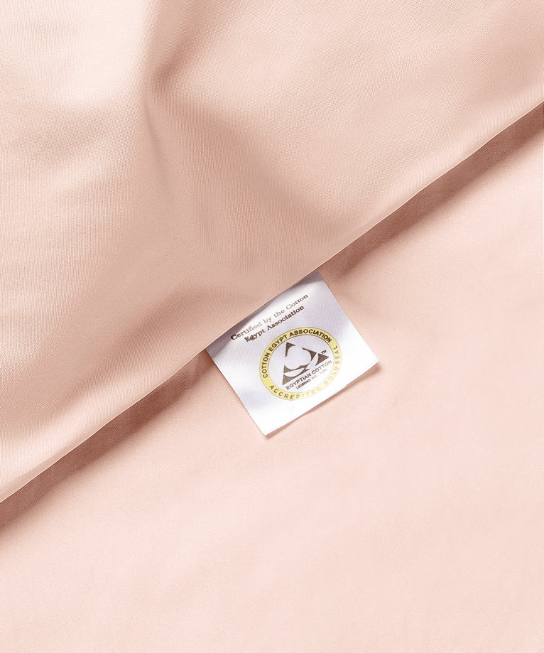 Duvet Cover Set Egyptian Cotton Percale 400 TC | Blush Pink