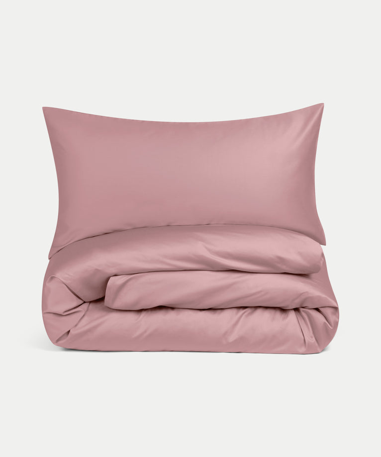 Duvet Cover Set Egyptian Cotton Sateen 400 TC | Blush Pink