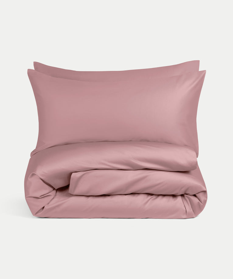 Duvet Cover Set + Fitted Sheet Egyptian Cotton Sateen | Blush Pink