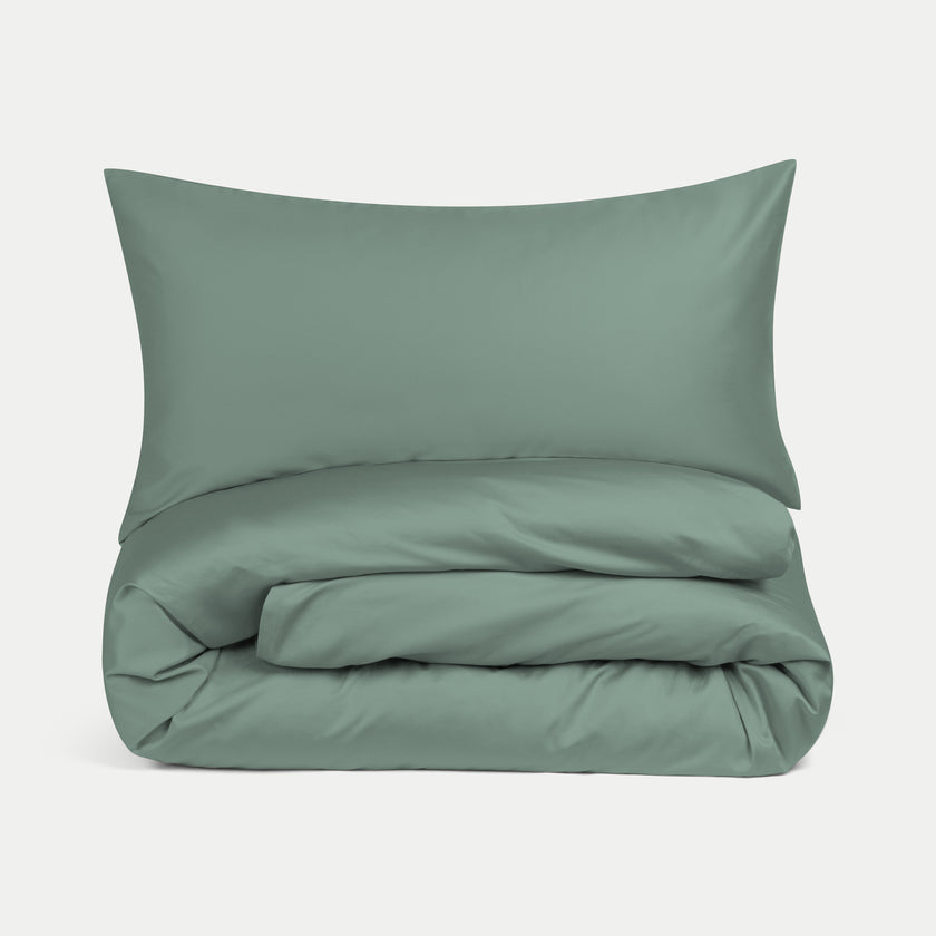 Duvet Cover Set Egyptian Cotton Sateen 400 TC | Sage Green
