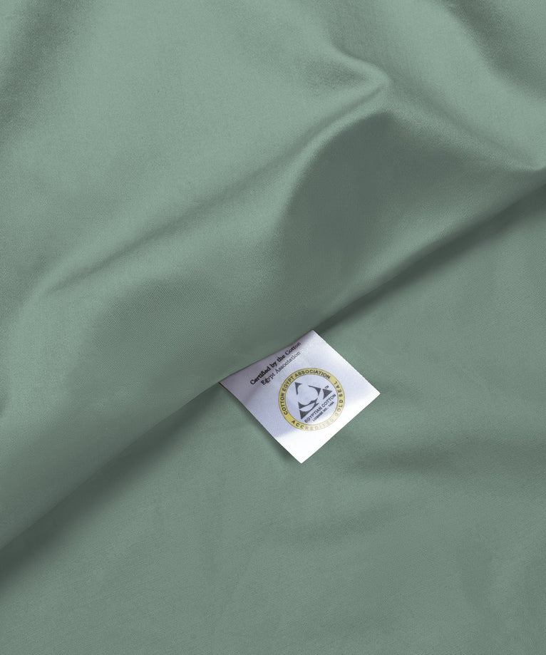 Kids Duvet Cover Egyptian Cotton Sateen 400TC Sage Green - Petit Hôtel