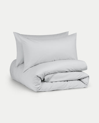 Duvet Cover Set Egyptian Cotton Percale 400 TC | Silver Grey Duvet Cover Set Egyptian Cotton Percale 400 TC | Silver Grey